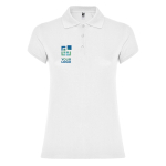 Poloshirt van 100% katoen piqué voor dames 200 g/m2 Roly met afdrukgebied