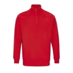 Katoenen en polyester sweatshirt met 1/4 rits SOL'S Conrad 280 g/m2 kleur rood