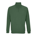 Katoenen en polyester sweatshirt met 1/4 rits SOL'S Conrad 280 g/m2 kleur donkergroen