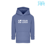 Kinder sweatshirt van katoen en polyester SOL'S Condor 280 g/m2 kleur blauw weergave met bedrukking