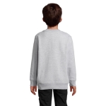 Kinder sweatshirt van gerecycled katoen SOL'S Columbia 280 g/m2 kleur lichtgrijs tweede foto weergave