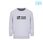 Kinder sweatshirt van gerecycled katoen SOL'S Columbia 280 g/m2 kleur lichtgrijs weergave met bedrukking