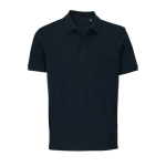 Unisex polo,100% biologisch katoen met 2 knopen SOL'S Pegase 210 g/m2 kleur zwart