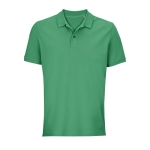 Unisex polo,100% biologisch katoen met 2 knopen SOL'S Pegase 210 g/m2 kleur groen