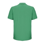 Unisex polo,100% biologisch katoen met 2 knopen SOL'S Pegase 210 g/m2 kleur groen achter aanzicht