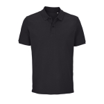 Unisex polo,100% biologisch katoen met 2 knopen SOL'S Pegase 210 g/m2 kleur donkergrijs vierde weergave