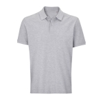 Unisex polo,100% biologisch katoen met 2 knopen SOL'S Pegase 210 g/m2 kleur lichtgrijs