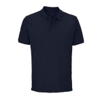 Unisex polo,100% biologisch katoen met 2 knopen SOL'S Pegase 210 g/m2 kleur marineblauw