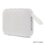 Kleine draagbare zwarte bluetooth-speaker in rechthoekige vorm kleur wit