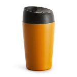 Take away beker met open-en-sluit knopfunctie 240ml kleur oranje