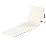 Opvouwbare strandmat met verstelbare rugleuning kleur beige