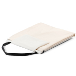 Opvouwbare strandmat met verstelbare rugleuning kleur beige tweede weergave