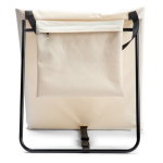 Opvouwbare strandmat met verstelbare rugleuning kleur beige derde weergave