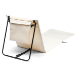 Opvouwbare strandmat met verstelbare rugleuning kleur beige vierde weergave