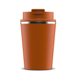 Dubbelwandige take away beker compatibel met koffiemachines 280ml kleur oranje