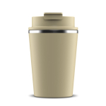 Dubbelwandige take away beker compatibel met koffiemachines 280ml kleur beige