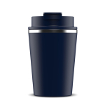 Dubbelwandige take away beker compatibel met koffiemachines 280ml kleur donkerblauw