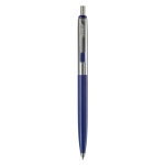 Metalen pen met kleurdetail op de clip kleur donkerblauw tweede weergave