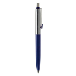 Metalen pen met kleurdetail op de clip kleur donkerblauw vijfde weergave