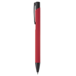 Aluminium pen met rubberen coating in verschillende kleuren kleur rood derde weergave