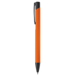 Aluminium pen met rubberen coating in verschillende kleuren kleur oranje derde weergave