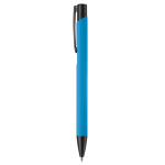 Aluminium pen met rubberen coating in verschillende kleuren kleur cyaan blauw derde weergave