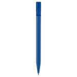 Transparante plastic pen met zachte grip gemaakt in de EU kleur blauw vierde weergave