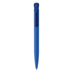 Plastic pen met zachte afwerking gemaakt in de EU kleur blauw tweede weergave