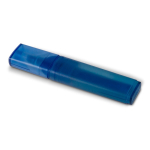 RPET-markeerstift van transparant blauw met verschillende inktkleuren kleur blauw