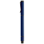 Metalen pen met blauwe inkt en gele markeerpen 2-in-1 kleur donkerblauw derde weergave