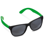 Neon zonnebril met zwarte frames UV400-bescherming kleur groen