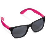 Neon zonnebril met zwarte frames UV400-bescherming kleur roze