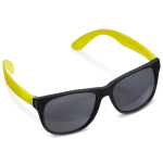 Neon zonnebril met zwarte frames UV400-bescherming kleur neon geel