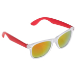 Neon zonnebril met ijseffect frames UV400-bescherming kleur doorzichtig rood