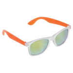 Neon zonnebril met ijseffect frames UV400-bescherming kleur doorzichtig oranje