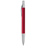 Aluminium pen met metallic kleuren en metalen clip kleur rood derde weergave