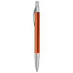 Aluminium pen met metallic kleuren en metalen clip kleur oranje derde weergave