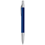 Aluminium pen met metallic kleuren en metalen clip kleur donkerblauw derde weergave