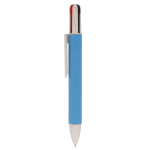 Multifunctionele pen 4-in-1 gemaakt van duurzaam papier kleur blauw derde weergave