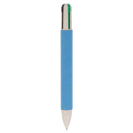 Multifunctionele pen 4-in-1 gemaakt van duurzaam papier kleur blauw vierde weergave