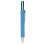 Multifunctionele pen 4-in-1 gemaakt van duurzaam papier kleur blauw vijfde weergave