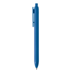 Plastic pen 100% gerecycled met blauwe inkt kleur blauw derde weergave