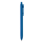 Plastic pen 100% gerecycled met blauwe inkt kleur blauw vijfde weergave