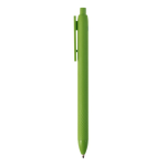 Plastic pen 100% gerecycled met blauwe inkt kleur groen derde weergave