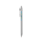 Plastic pen 100% gerecycled met blauwe inkt met afdrukgebied