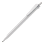 Witte plastic pen met origineel clipontwerp kleur wit