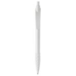 Witte pen met gekleurde details en getextureerde grip kleur wit tweede weergave