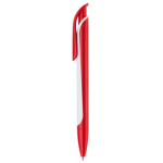 gekleurde plastic pen met wit markeervlak kleur rood derde weergave