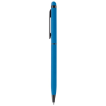 Aluminium pen in kleuren met soft-touch afwerking kleur blauw derde weergave