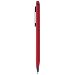 Aluminium pen in kleuren met soft-touch afwerking kleur rood derde weergave